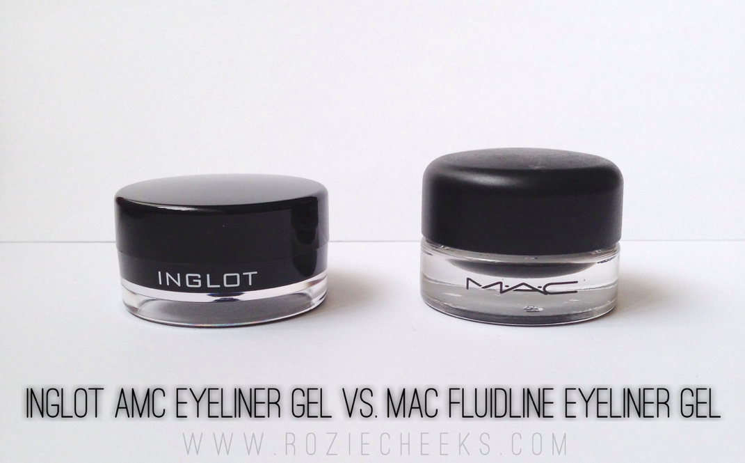 AMC eyeliner gel vs fluidline - roziecheeks